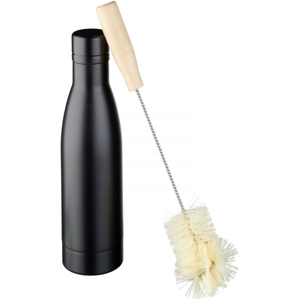 Vasa vacuum bottle with brush set, Black